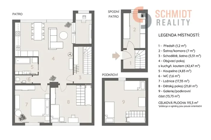 Prodej bytu 4+kk, Brno, Padělíky, 115 m2