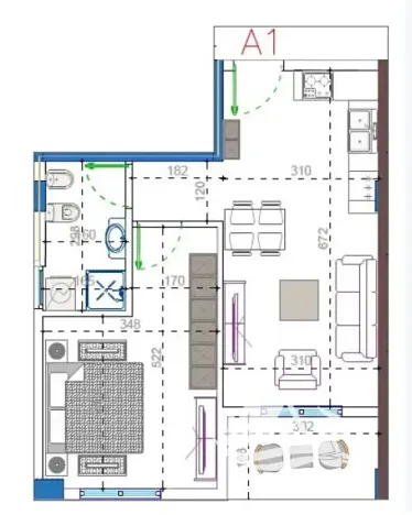 Prodej bytu 2+kk, Golem, Albánie, 60 m2