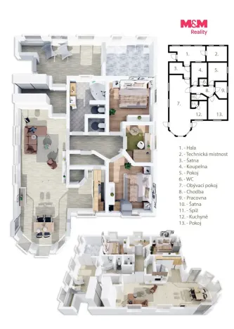 Prodej rodinného domu, Hluboš, 130 m2