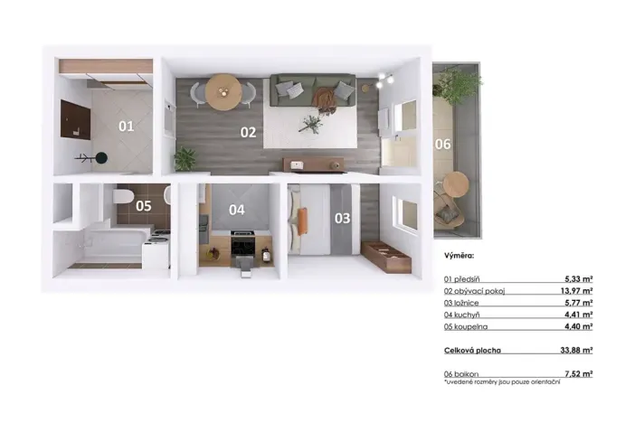 Prodej bytu 1+kk, Praha - Háje, Jurkovičova, 35 m2