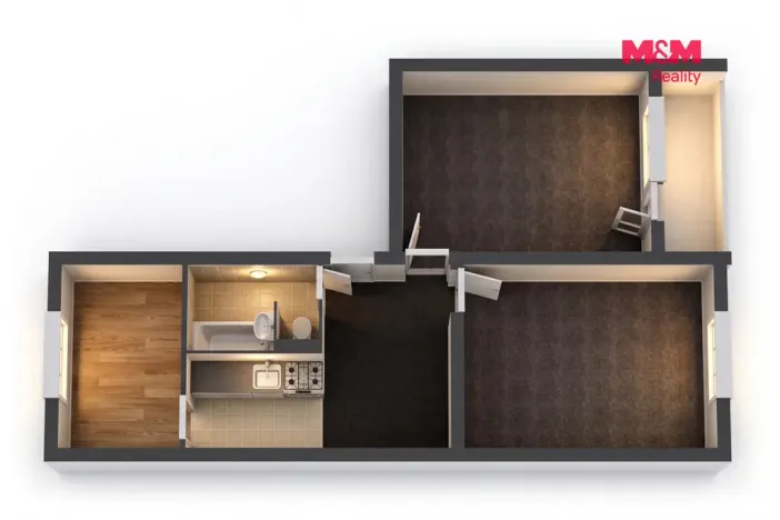 Prodej bytu 2+1, Hroznětín, Sídliště, 55 m2