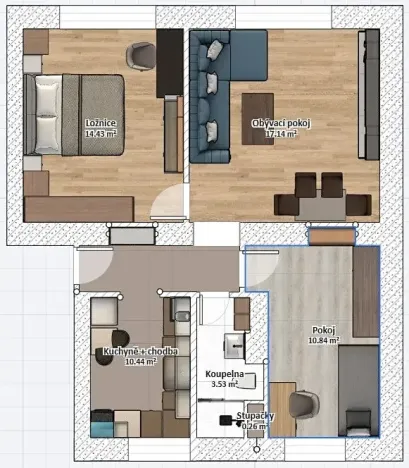 Prodej bytu 3+1, Hustopeče, Javorová, 71 m2