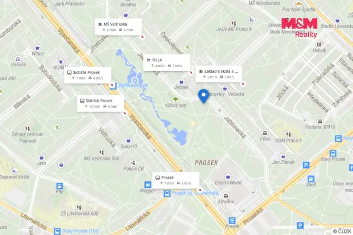 Pronájem bytu 3+1, Praha - Prosek, Jablonecká, 69 m2