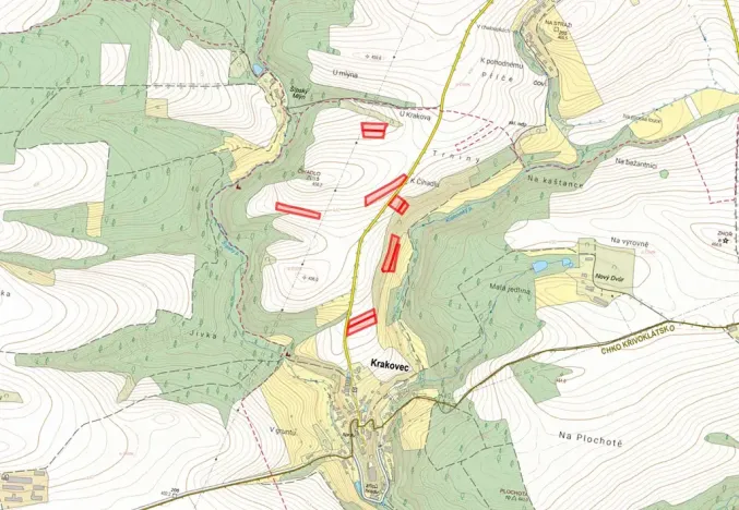 Prodej pole, Krakovec, 14947 m2