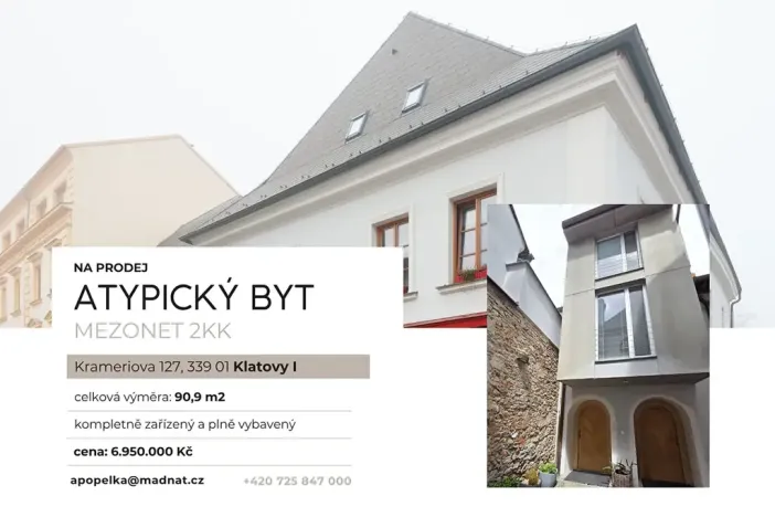 Prodej bytu 2+kk, Klatovy, Krameriova, 91 m2