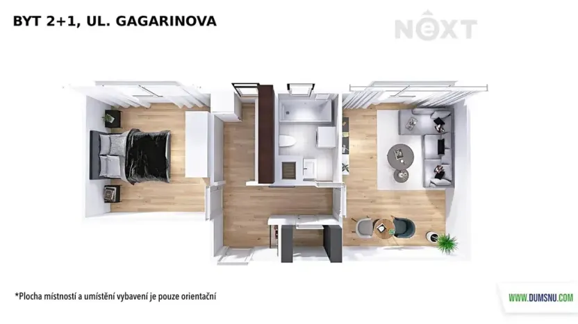 Prodej bytu 2+1, Šumperk, Gagarinova, 47 m2