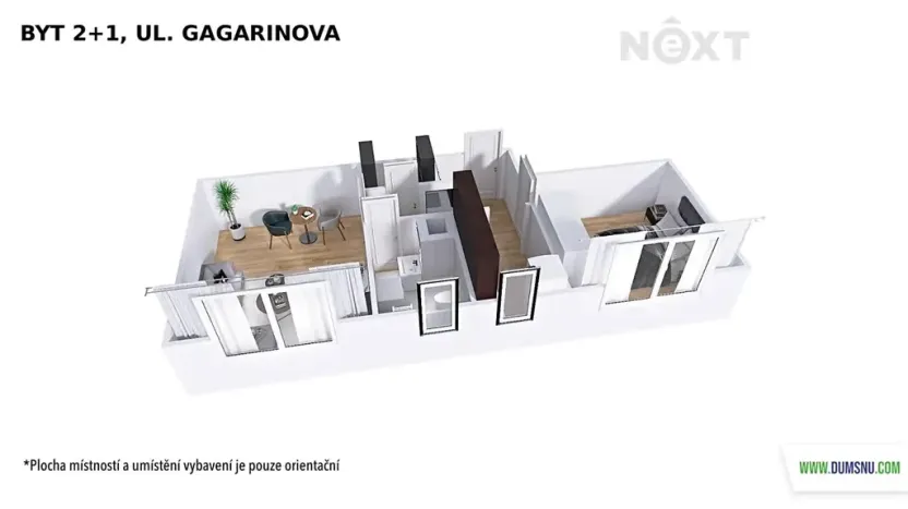 Prodej bytu 2+1, Šumperk, Gagarinova, 47 m2