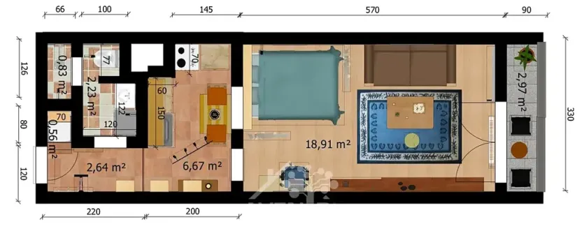 Prodej bytu 1+kk, Liberec, Nad Školou, 34 m2