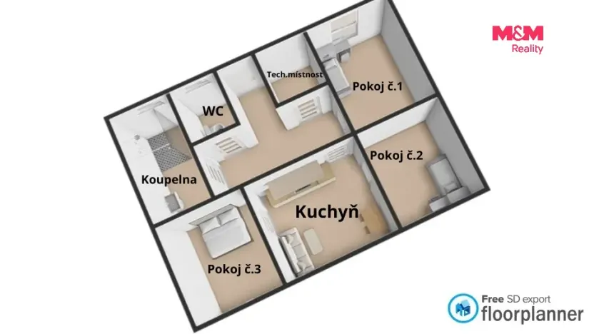 Prodej bytu 3+1, Moravská Třebová - Předměstí, K. Čapka, 87 m2