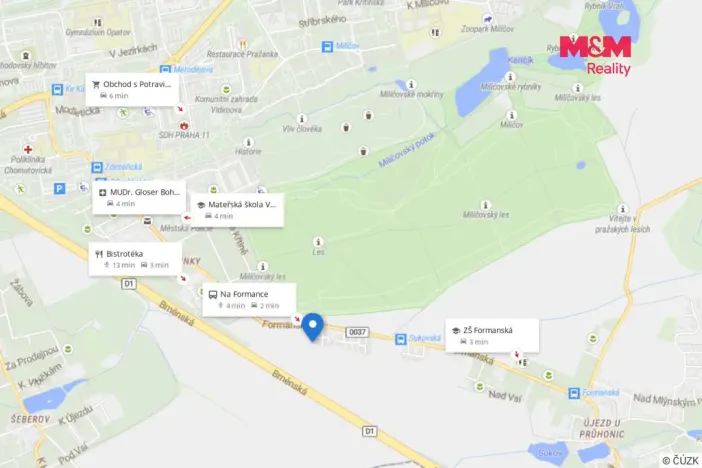 Prodej bytu 2+kk, Praha - Újezd, Na Formance, 50 m2
