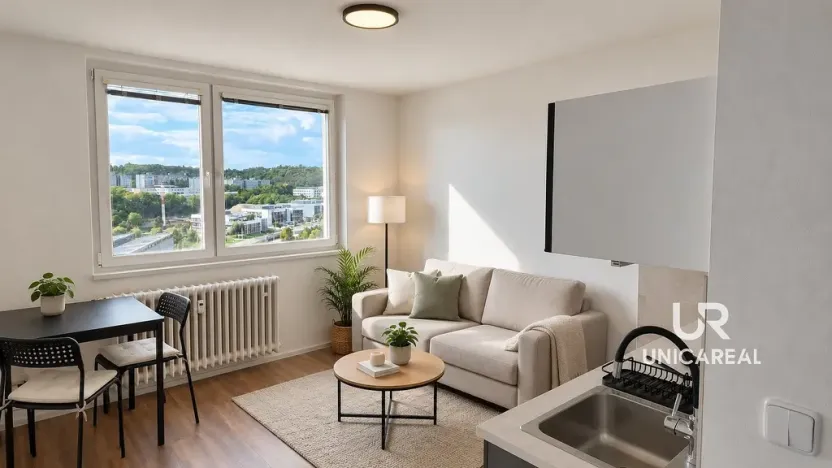 Pronájem bytu 2+kk, Brno - Královo Pole, Herčíkova, 32 m2