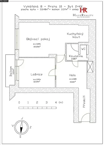 Pronájem bytu 2+kk, Praha - Strašnice, Vykáňská, 57 m2