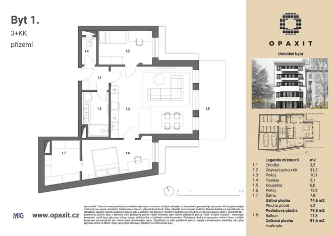 Prodej bytu 3+kk, Brno, Palackého náměstí, 80 m2