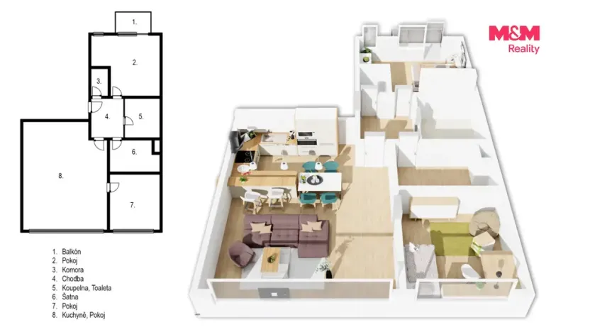 Pronájem bytu 3+kk, Pardubice - Zelené Předměstí, Hronovická, 119 m2
