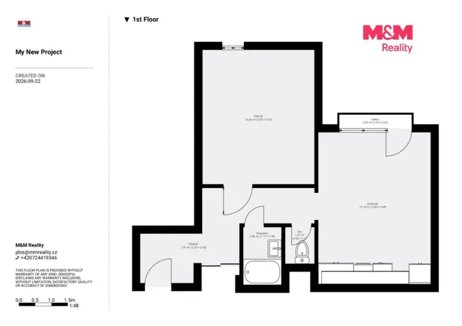 Prodej bytu 2+kk, Velešín, Sídliště, 42 m2