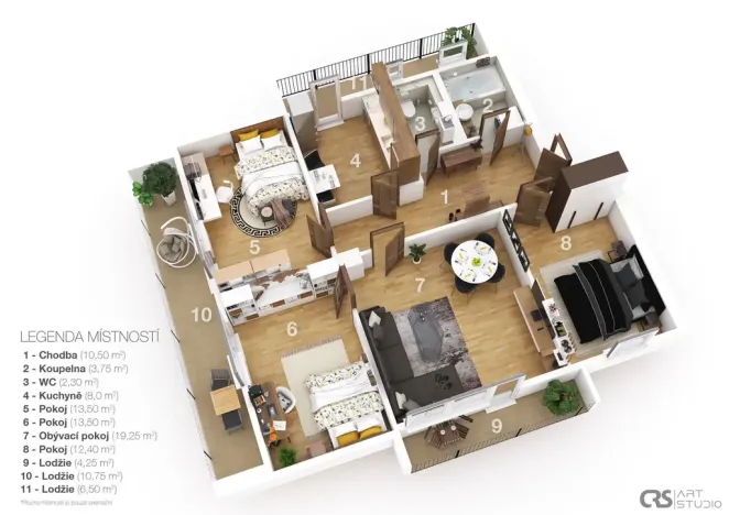 Prodej bytu 4+1, Praha - Ruzyně, Pod cihelnou, 110 m2