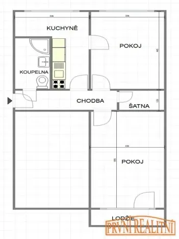 Prodej bytu 2+1, Uherský Brod, Tkalcovská, 56 m2