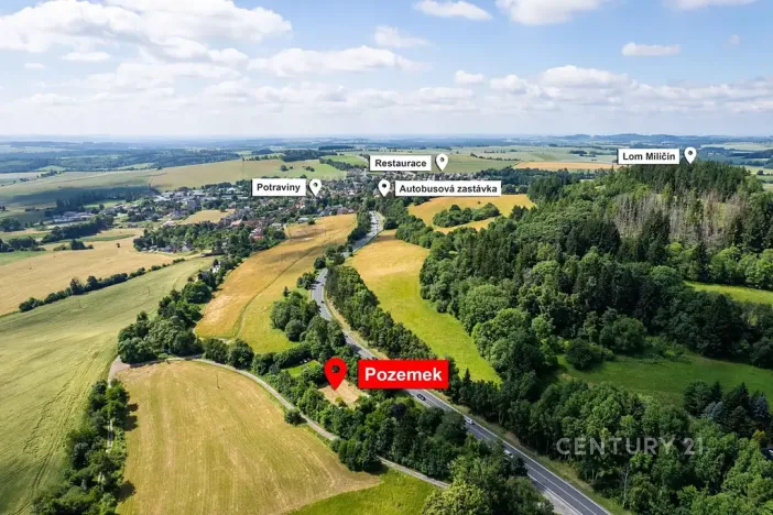 Prodej pozemku, Miličín, 2355 m2