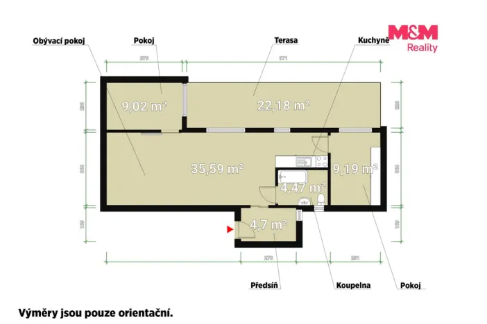Pronájem bytu 3+kk, Kyšice, 64 m2