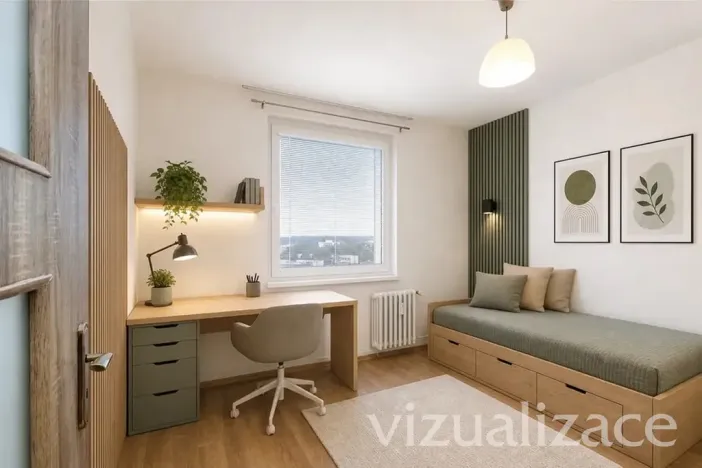 Pronájem bytu 2+kk, Pardubice - Cihelna, K Rozvodně, 43 m2