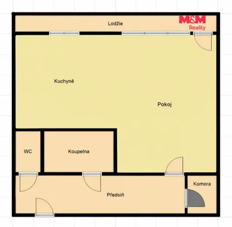 Prodej bytu 1+kk, Most, Brněnská, 34 m2