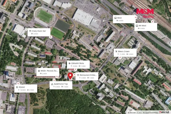 Prodej bytu 1+kk, Most, Brněnská, 34 m2
