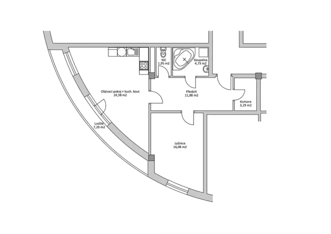 Prodej bytu 2+kk, Nymburk, V Kolonii, 72 m2