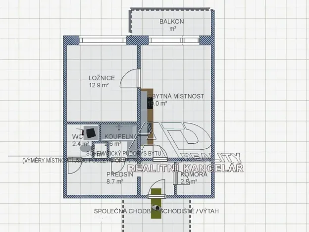 Pronájem bytu 1+1, České Budějovice, Budivojova, 49 m2