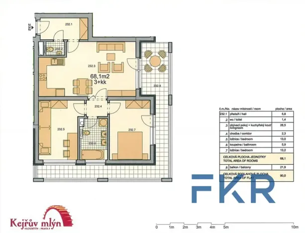 Pronájem bytu 3+kk, Praha - Hloubětín, K náhonu, 68 m2