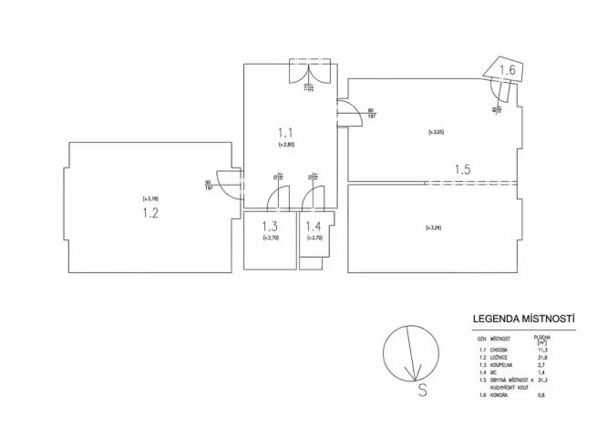 Pronájem bytu 2+kk, Praha - Smíchov, U Santošky, 69 m2