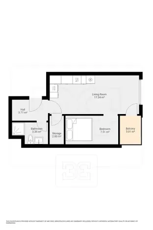 Pronájem bytu 2+kk, Praha - Černý Most, Arnošta Valenty, 39 m2