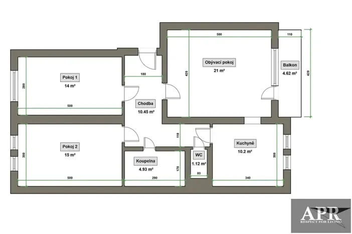 Prodej bytu 3+1, Uherský Brod, Neradice, 80 m2