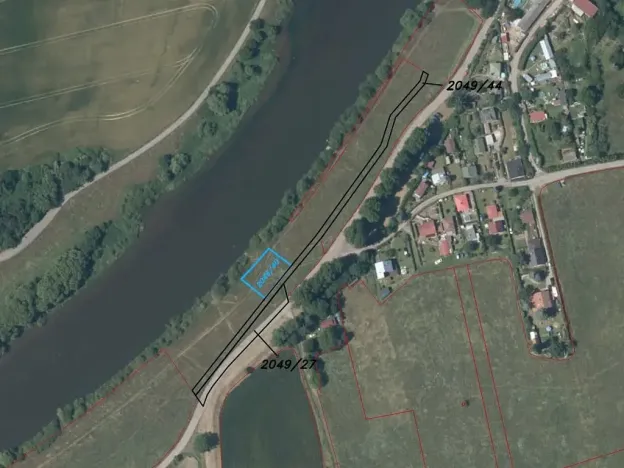 Dražba louky, Všenory, 601 m2