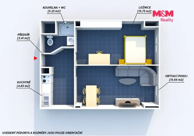 Pronájem bytu 2+kk, Strašice, 44 m2
