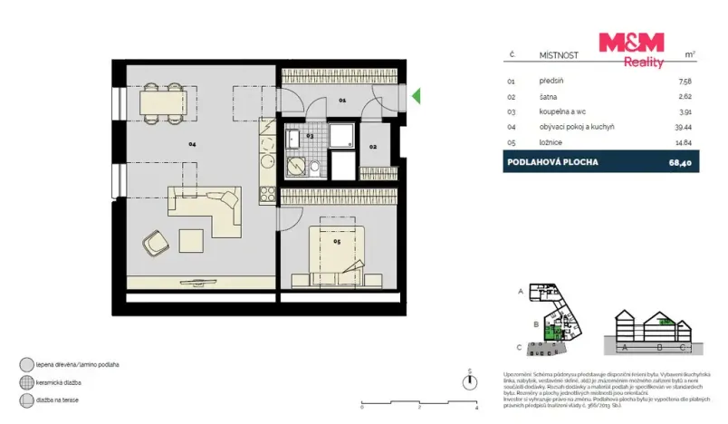 Prodej bytu 2+kk, Praha - Střížkov, Střížkovská, 68 m2