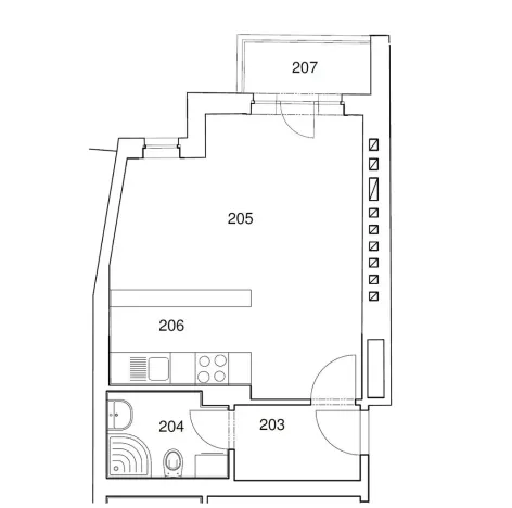 Pronájem bytu 1+kk, Praha - Vinohrady, Řipská, 30 m2
