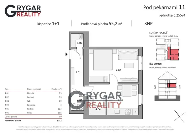 Prodej bytu 1+1, Praha - Vysočany, Pod pekárnami, 55 m2