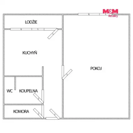 Pronájem bytu 1+1, Trutnov - Střední Předměstí, Slévárenská, 41 m2