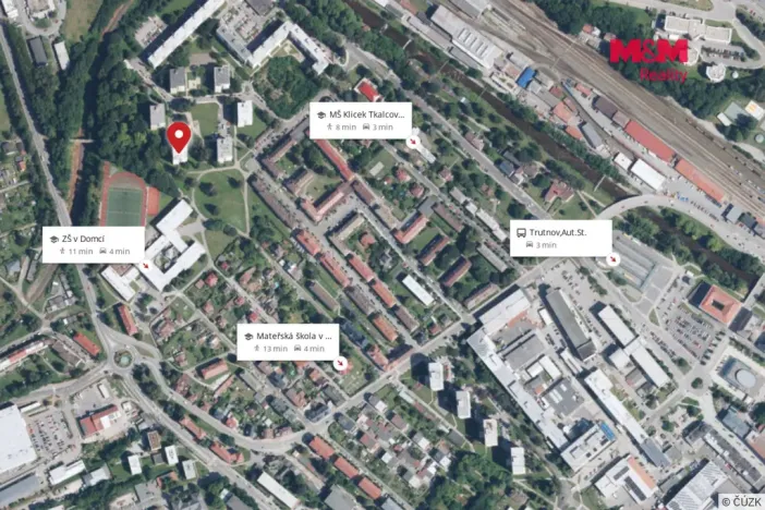 Pronájem bytu 1+1, Trutnov - Střední Předměstí, Slévárenská, 41 m2