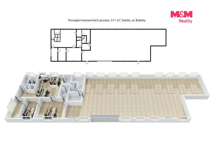 Pronájem obchodního prostoru, Vsetín, Bobrky, 511 m2