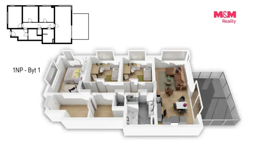 Prodej bytu 5+kk, Říčany, Široká, 94 m2