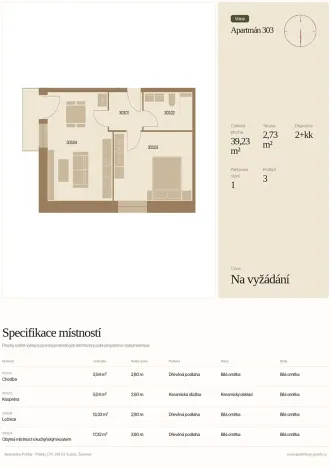 Prodej bytu 2+kk, Prášily, 39 m2