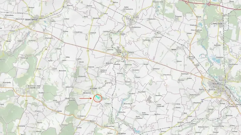 Prodej lesa, Kouřim, 87548 m2