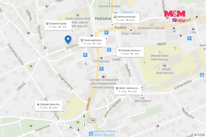 Pronájem bytu 1+kk, Hořovice, Anýžova, 30 m2