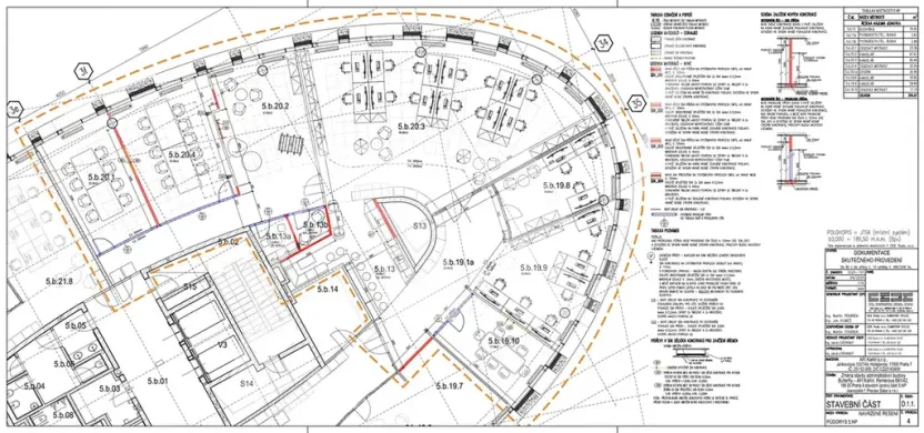Pronájem kanceláře, Praha - Karlín, Pernerova, 374 m2