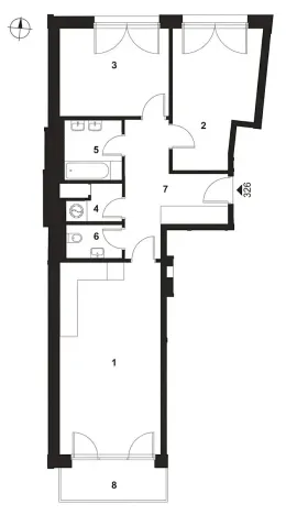 Pronájem bytu 3+kk, Praha - Žižkov, Malešická, 71 m2