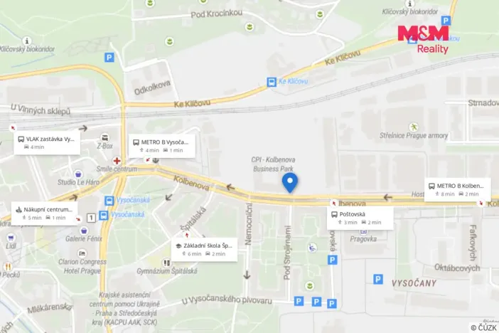 Prodej bytu 1+kk, Praha - Vysočany, Stejnosměrná, 28 m2