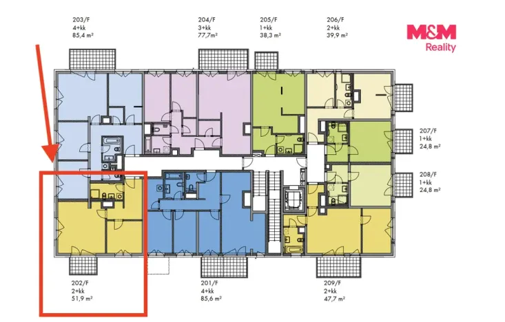 Prodej bytu 2+kk, Kralupy nad Vltavou, Nádražní, 52 m2