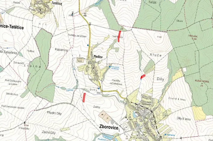 Prodej pole, Zborovice, 12129 m2