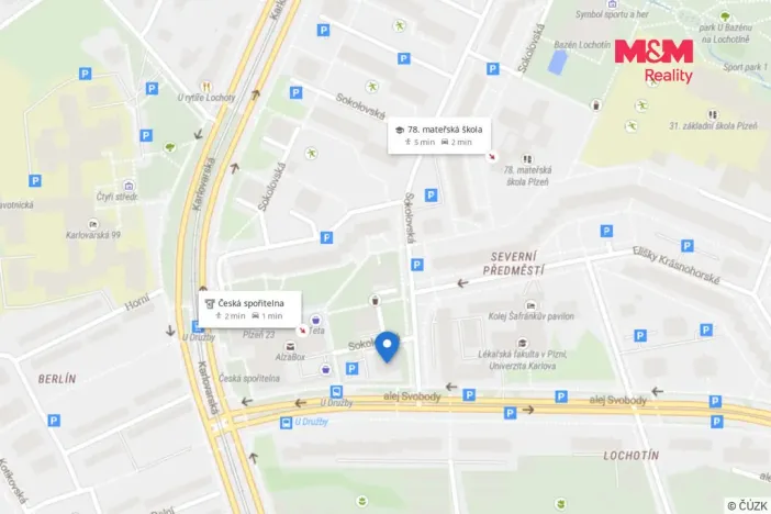 Prodej bytu 1+kk, Plzeň - Severní Předměstí, Sokolovská, 28 m2